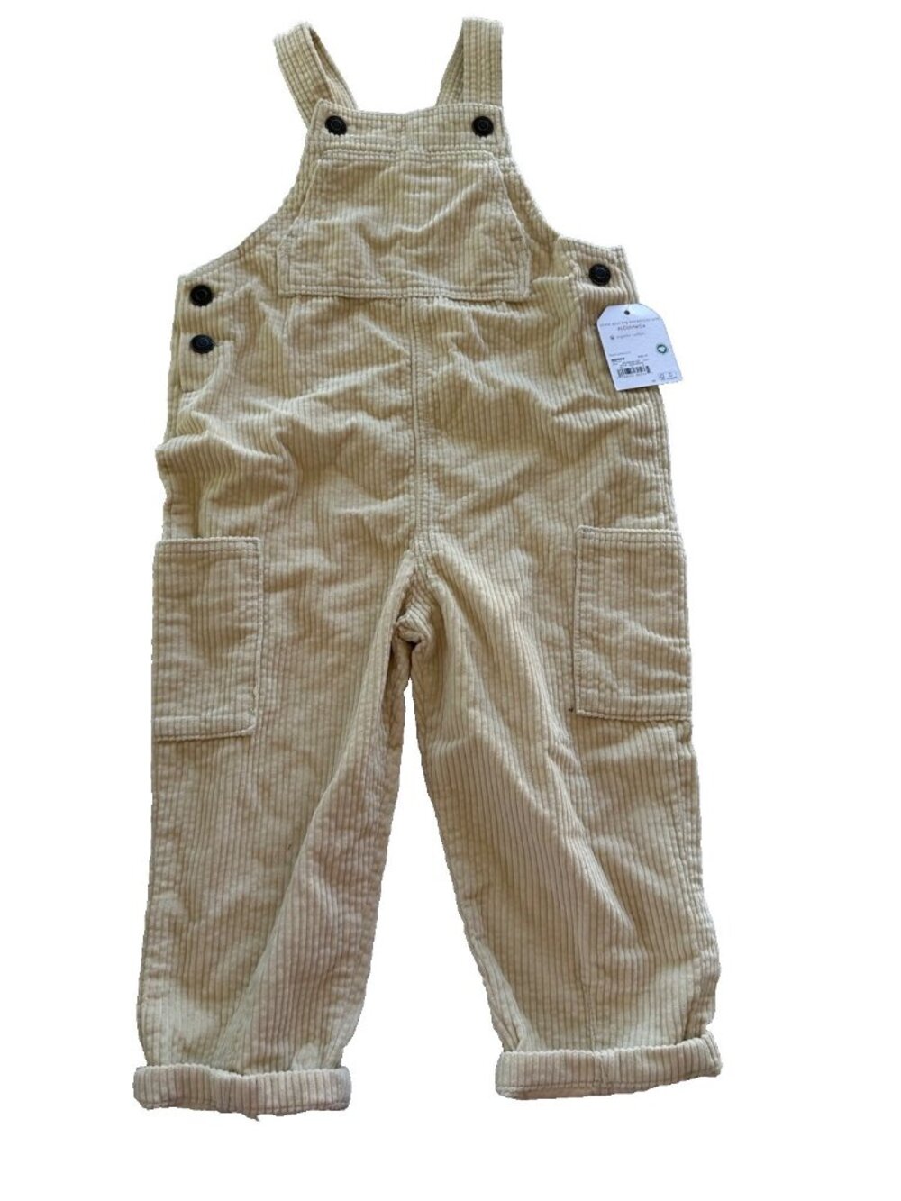 Little Co. Toddler 4T Ivory Corduroy Overall Organic Cotton NEW